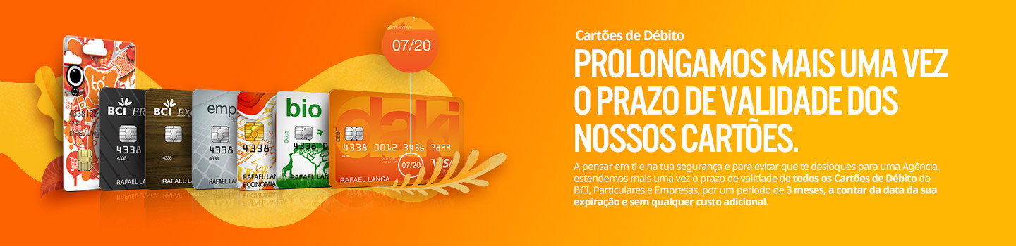 Extensão da validade dos cartões BCI