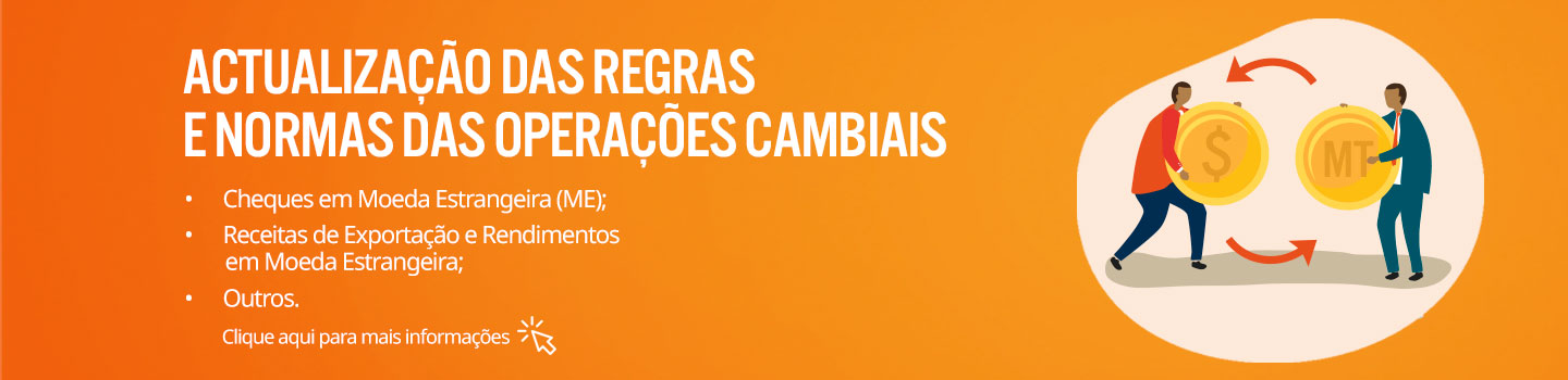 Actualização das regras e normas das Operações Cambiais