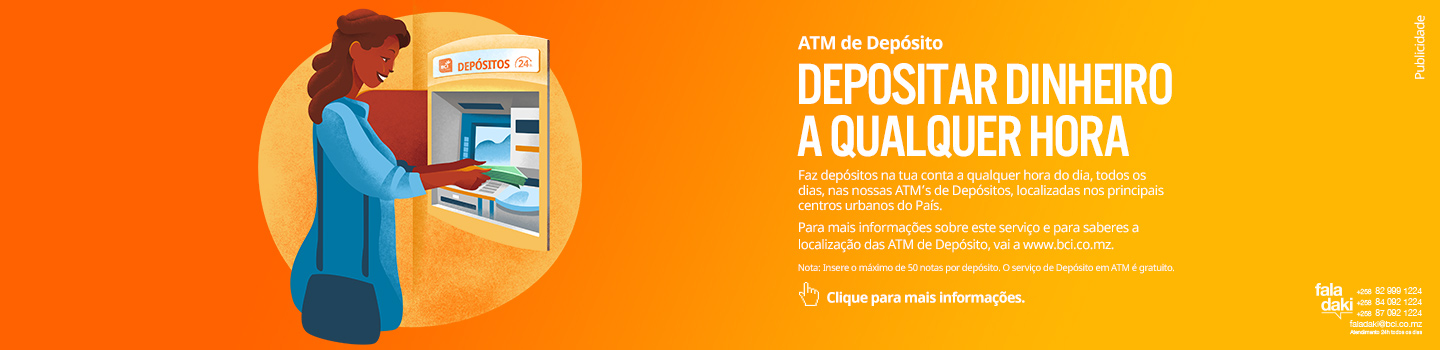 Depositar dinheiro a qualquer hora