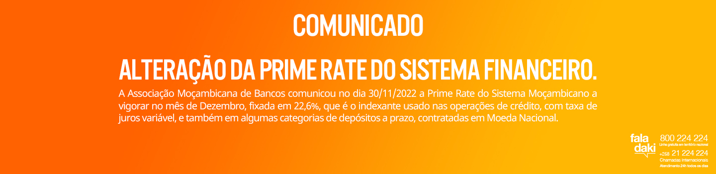 Alteração da Prime Rate do Sistema Financeiro